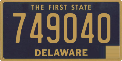 DE license plate 749040