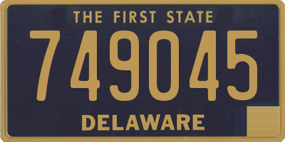 DE license plate 749045