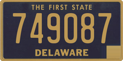 DE license plate 749087
