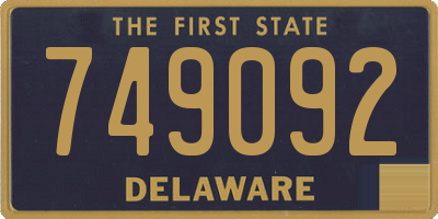 DE license plate 749092