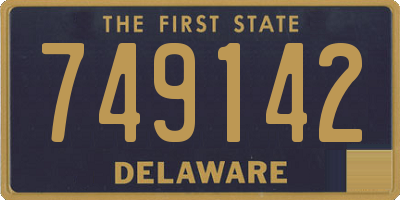 DE license plate 749142