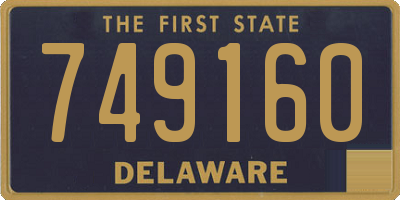DE license plate 749160