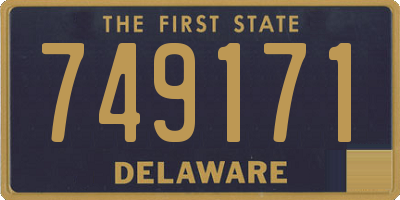 DE license plate 749171