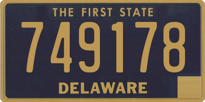 DE license plate 749178