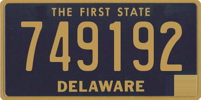 DE license plate 749192