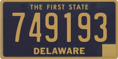DE license plate 749193