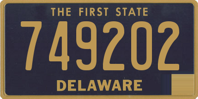 DE license plate 749202