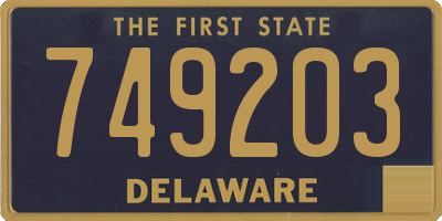 DE license plate 749203