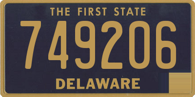 DE license plate 749206