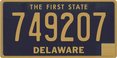 DE license plate 749207