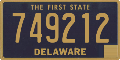 DE license plate 749212