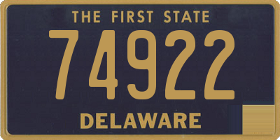 DE license plate 74922