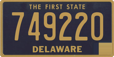 DE license plate 749220