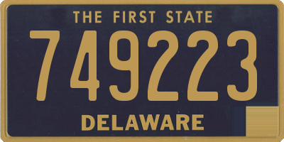 DE license plate 749223