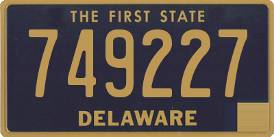 DE license plate 749227