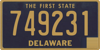 DE license plate 749231