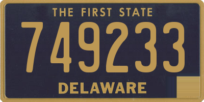 DE license plate 749233