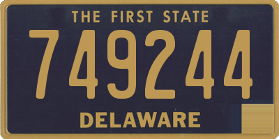 DE license plate 749244
