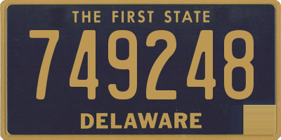 DE license plate 749248