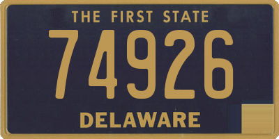 DE license plate 74926