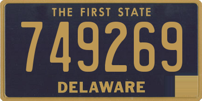 DE license plate 749269
