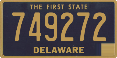 DE license plate 749272