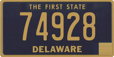 DE license plate 74928