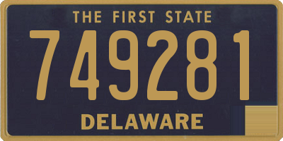 DE license plate 749281