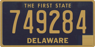 DE license plate 749284