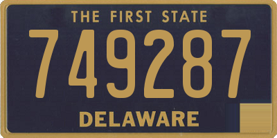 DE license plate 749287