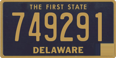 DE license plate 749291