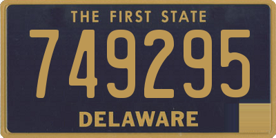 DE license plate 749295