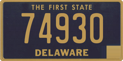 DE license plate 74930