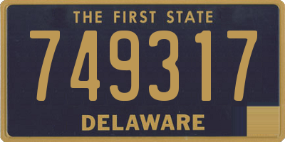 DE license plate 749317