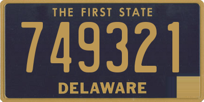 DE license plate 749321