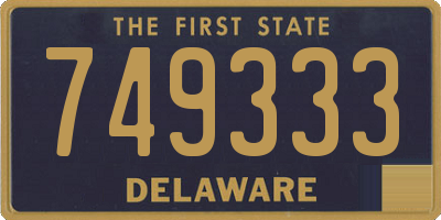 DE license plate 749333