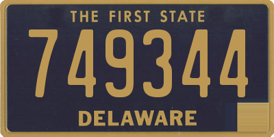 DE license plate 749344