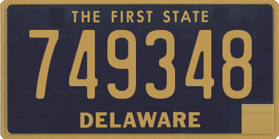 DE license plate 749348