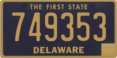 DE license plate 749353