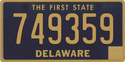 DE license plate 749359