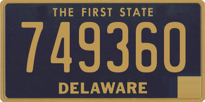 DE license plate 749360