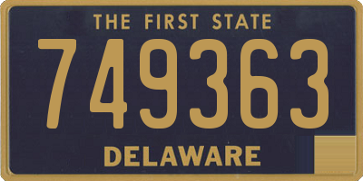 DE license plate 749363