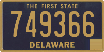 DE license plate 749366