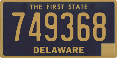 DE license plate 749368