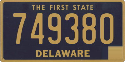 DE license plate 749380