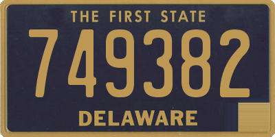 DE license plate 749382