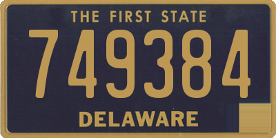 DE license plate 749384
