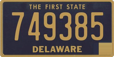 DE license plate 749385