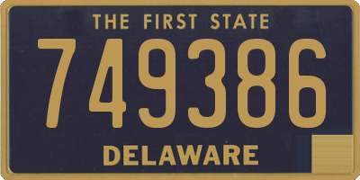 DE license plate 749386