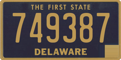 DE license plate 749387